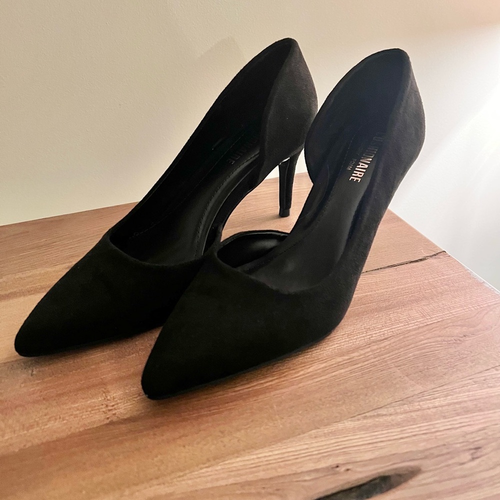 Cushionaire black kitten heels